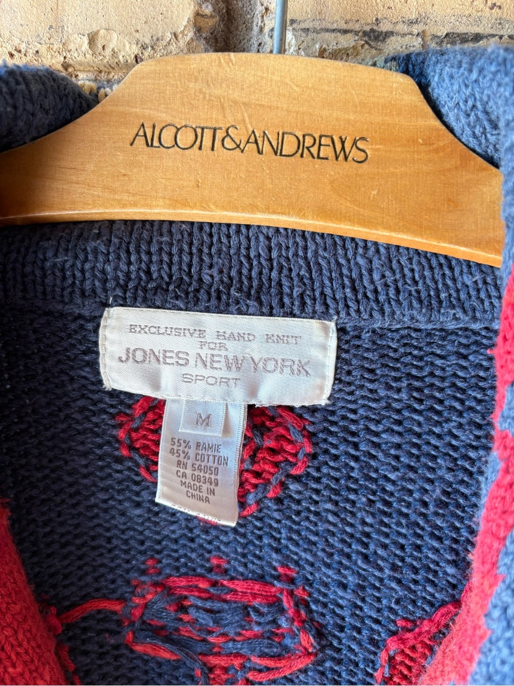 Hand knitted Vintage Southwest sweater - Picture 2 of 4